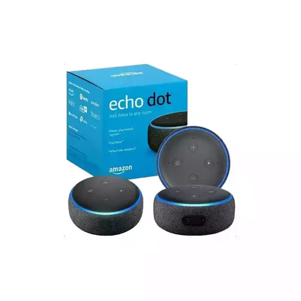 Amazon Echo Dot is a hands-free, voice-controlled device with a small built-in speaker—it can also connect to your speakers or headphones over Bluetooth or through a 3.5 mm audio cable to deliver stereo sound to the speakers you choose.