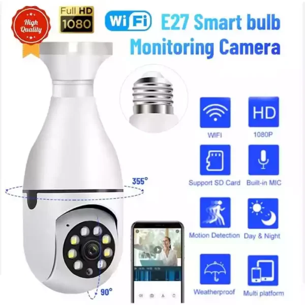 E27 Bulb PTZ WIFI Camera