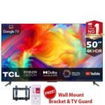TCL 50 inch Smart UHD 4K With HDR Google Frameless TV