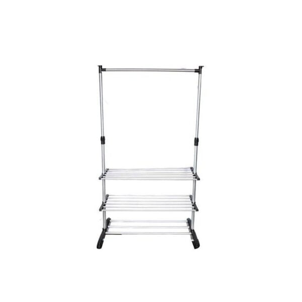 Cloth & Shoe Rack - Black,White