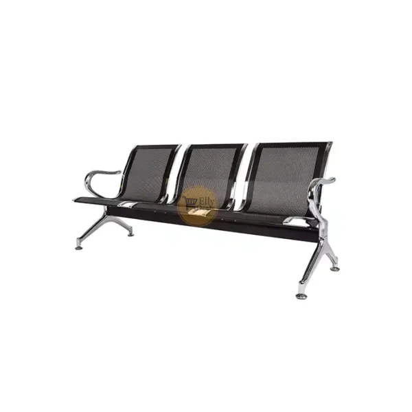 Black 3 Seaters Waiting Chairs