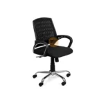 Genuine Leather Black Mesh Chair