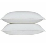 Classic Pair of Big Fibre pillows – White