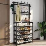 5 Layer Shoe Rack, Hat & Coat Rack – Black
