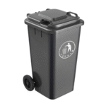240L Dust Bin/Waste Bin 2 Wheels – Black
