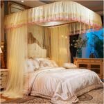 2 Stand Rail Mosquito Net 5by6 & 6by6 Cream – Design May Vary
