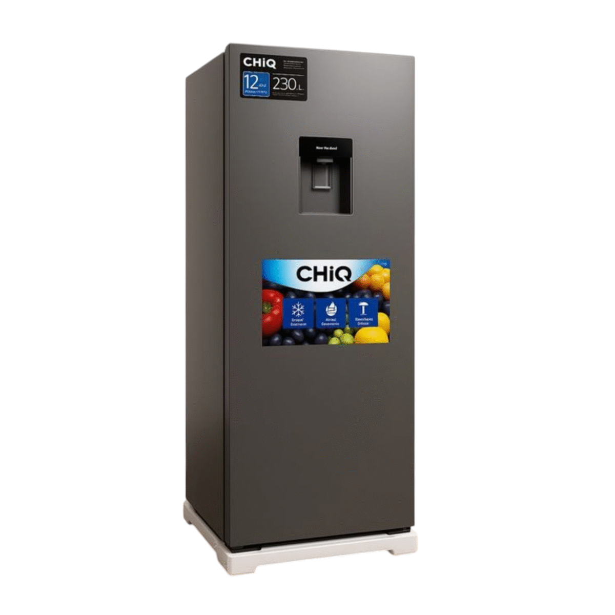 1003859292.png CHiQ 230L Refrigerator Single Door Defrost, Silver | CSR230 - Image 1